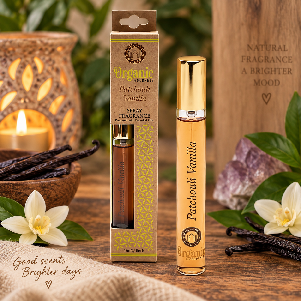 Organic Goodness Geurspray – Patchouli & Vanille