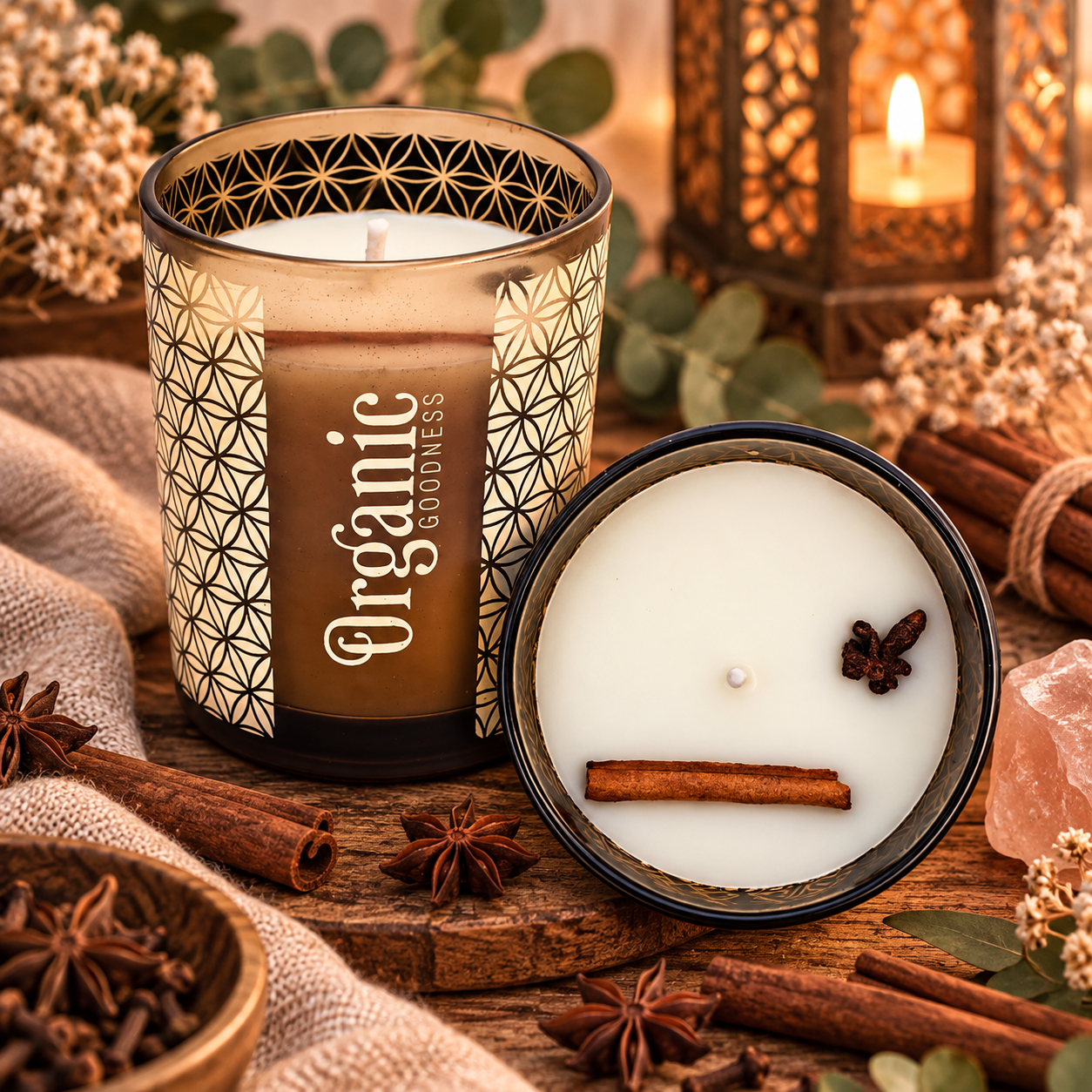 Organic Goodness Sojawas Kaars – Citroengras & Spice