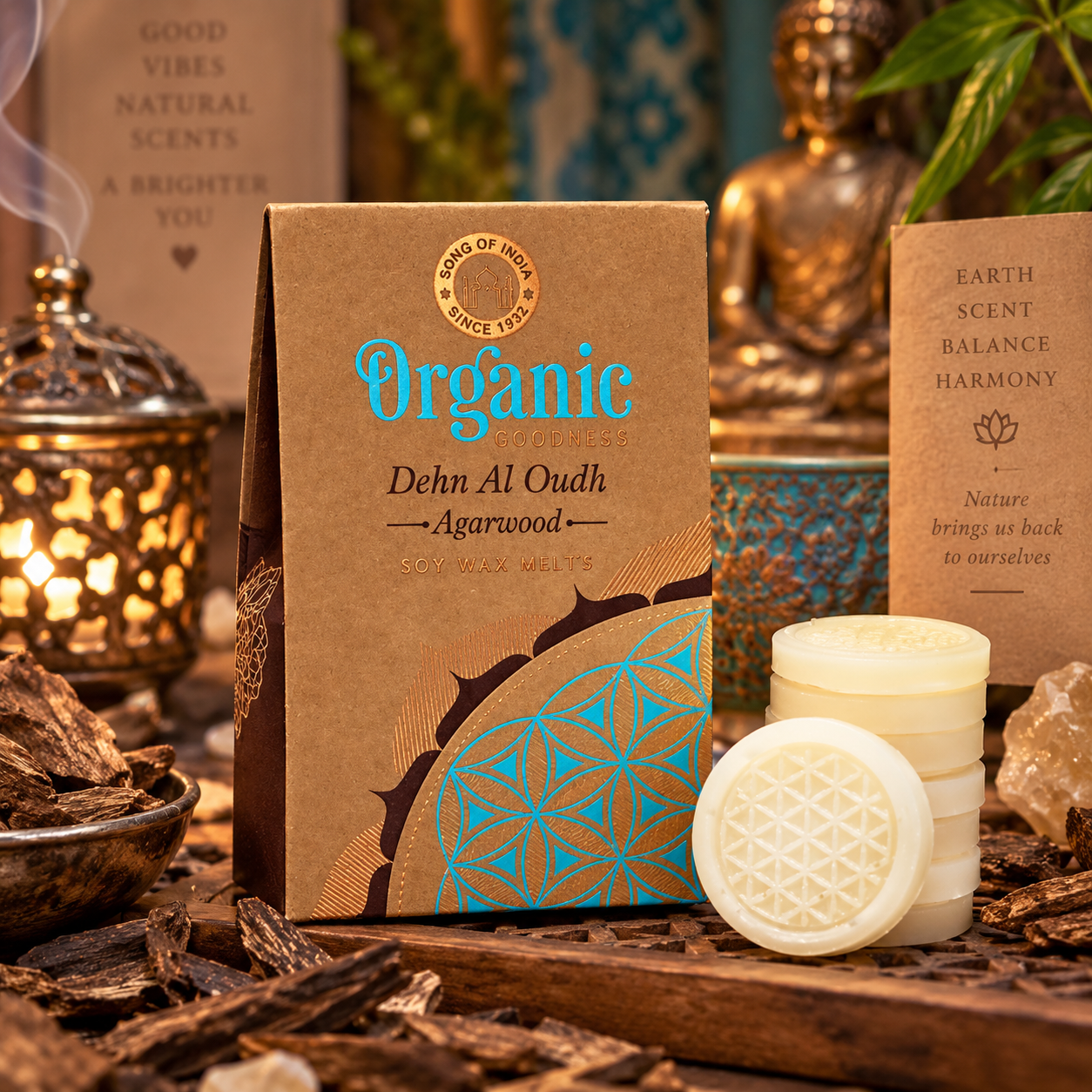 Organic Goodness Sojawas Smeltkaarsjes – Dehn Al Oudh Agarwood