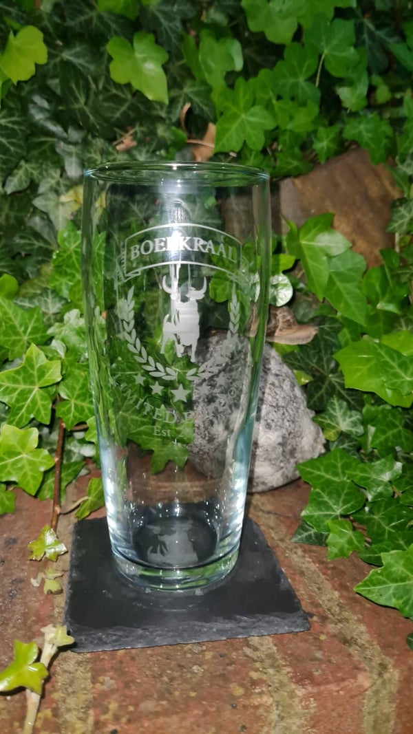 Boerkraal Pint Glass Etching