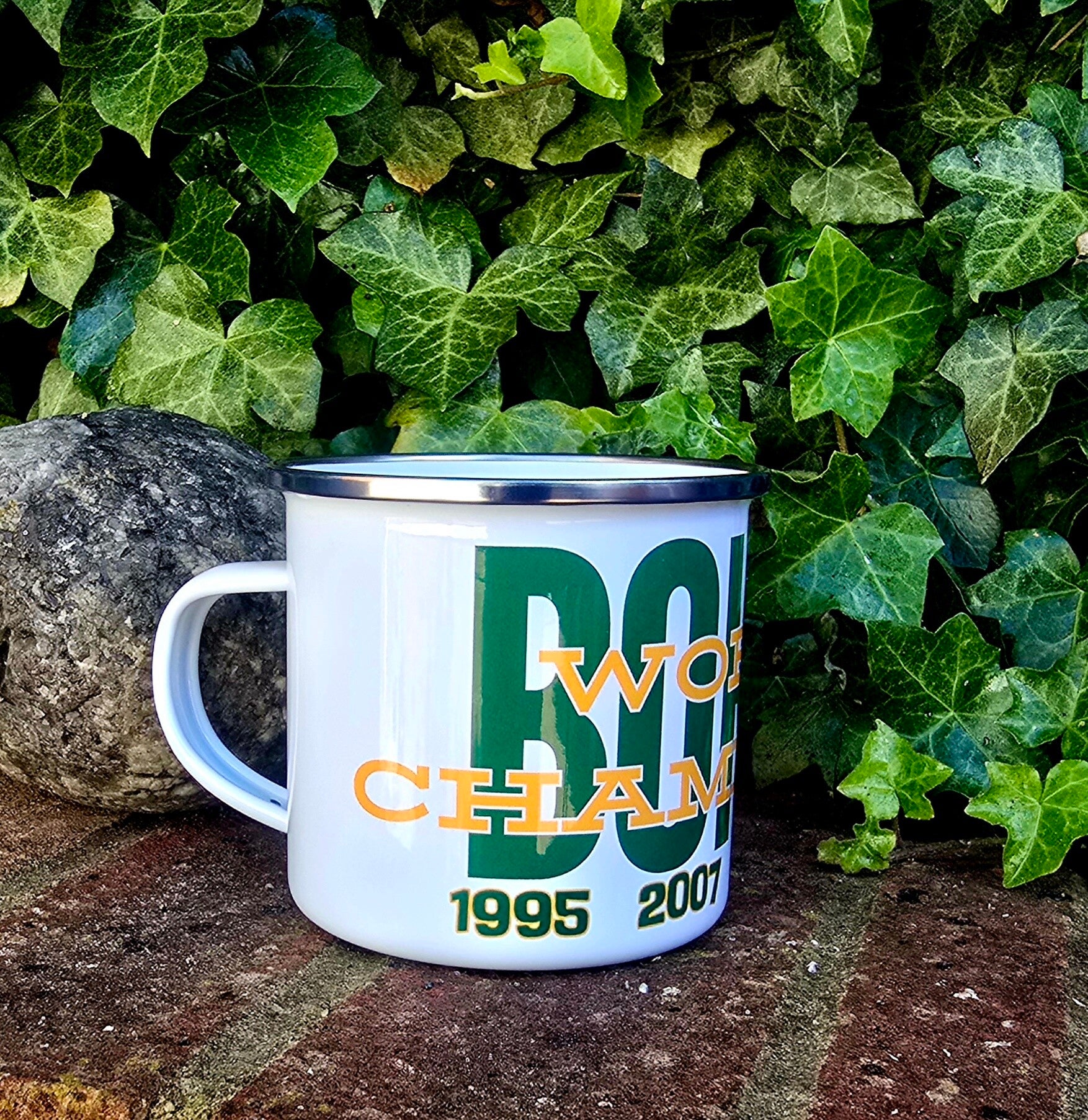 Rugby Supporter Blik Bekers/ Enamel Mug 340ml