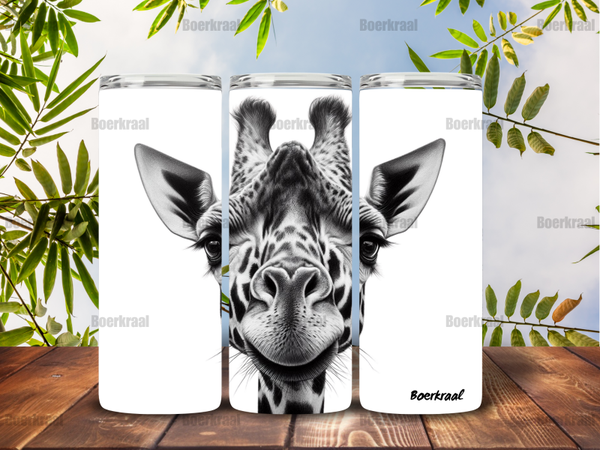 Giraffe Silver Tumbler 600ml
