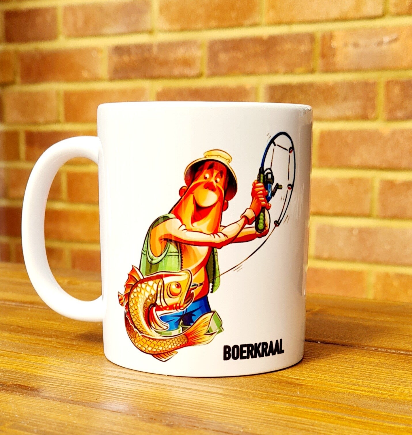 Cartoon Fishing Coffee Mug 340ml