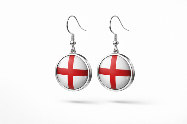 England Flag Earrings