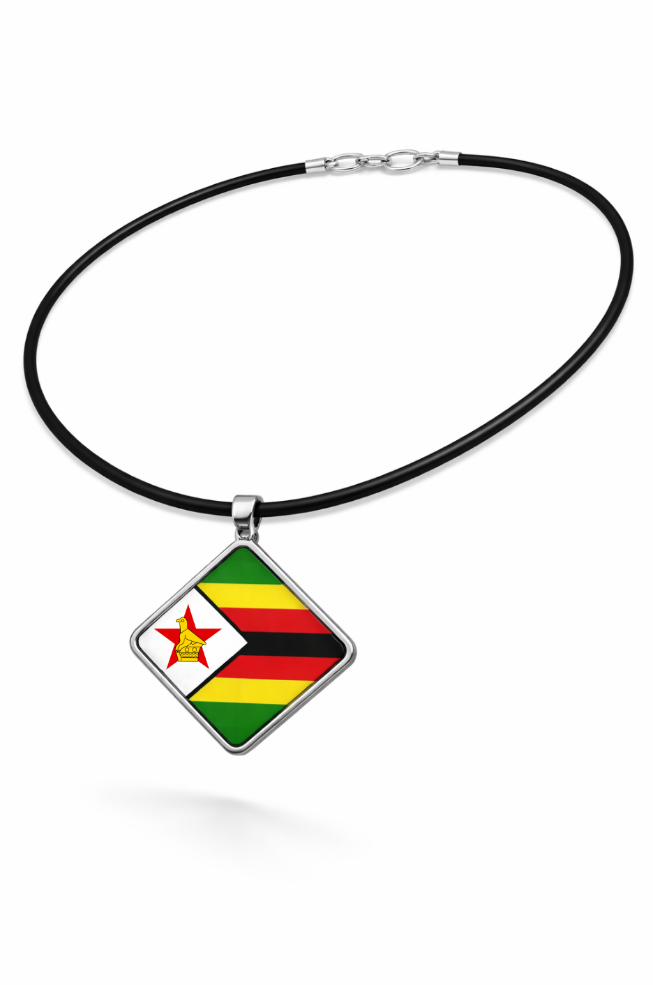 Zimbabwe Flag Necklace