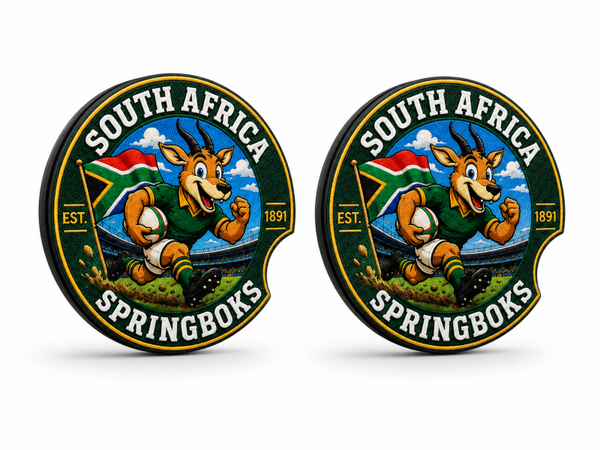 SA Springbok with Flag