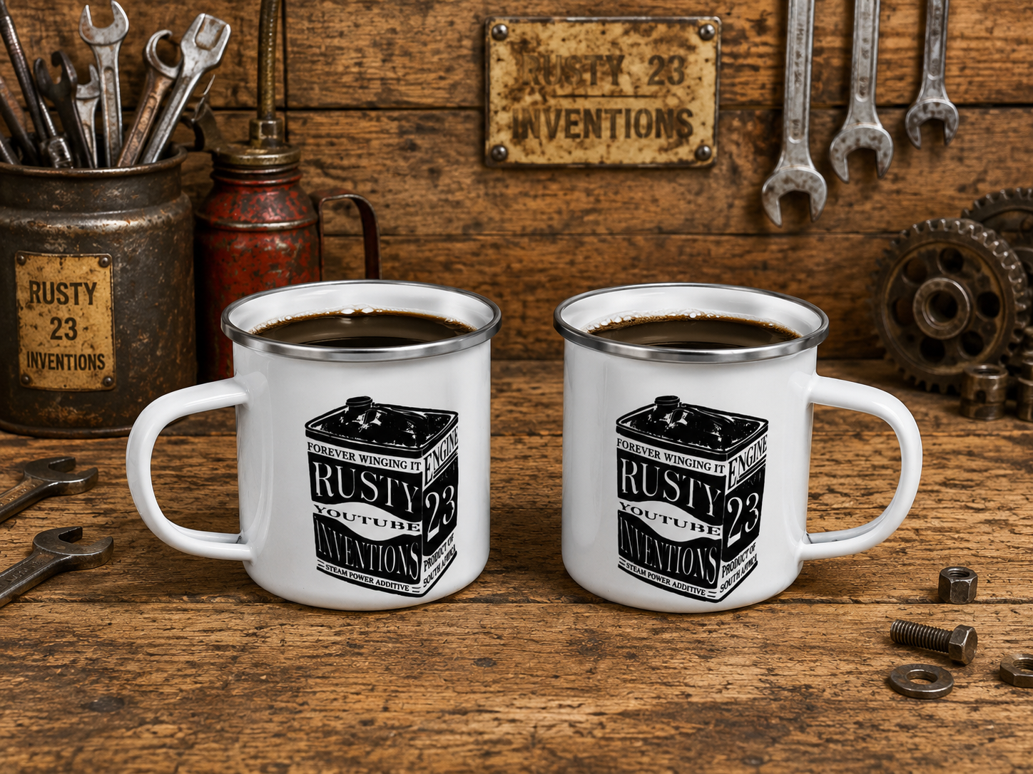 Rusty Inventions Coffee Enamel Mug 340ml