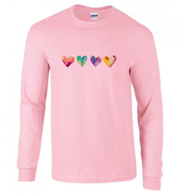 Hearts Long Sleeve T-Shirt