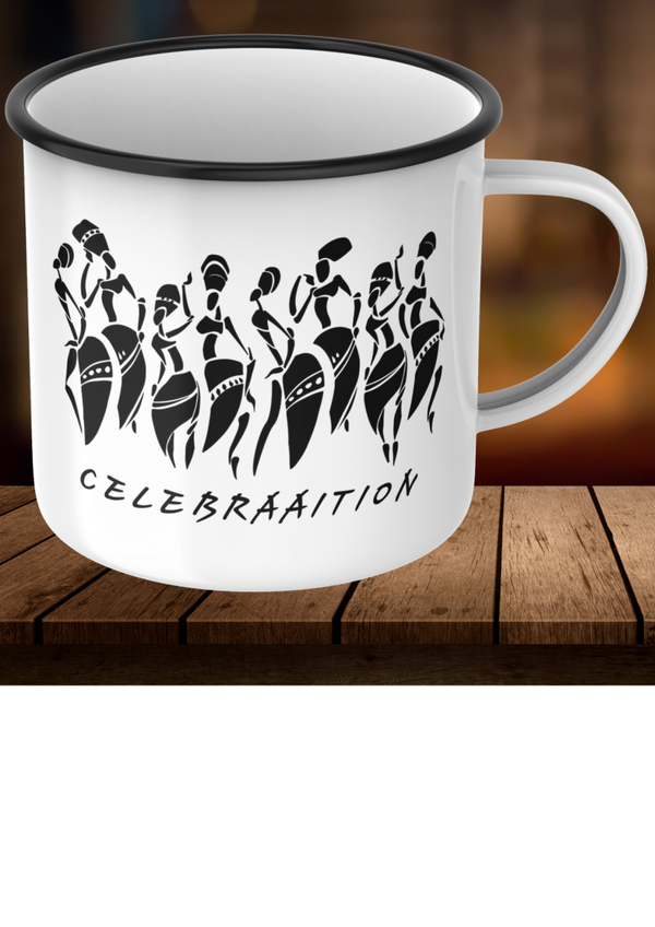 Dancing Ladies Enamel Mug 340ml