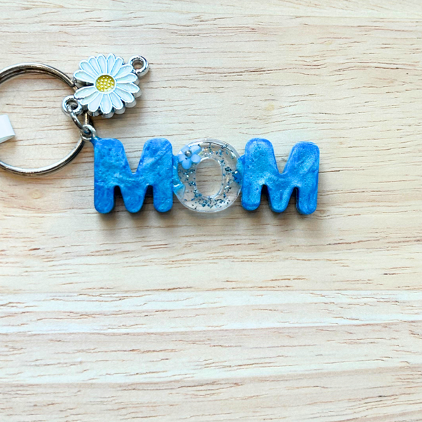 Sleutelhanger mama blauw