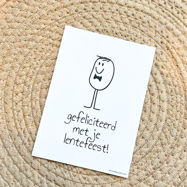 Wenskaart lentefeest jongen