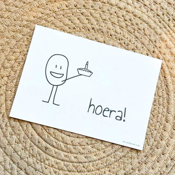 Wenskaart hoera