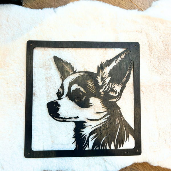 Houten Schilderij Chihuahua