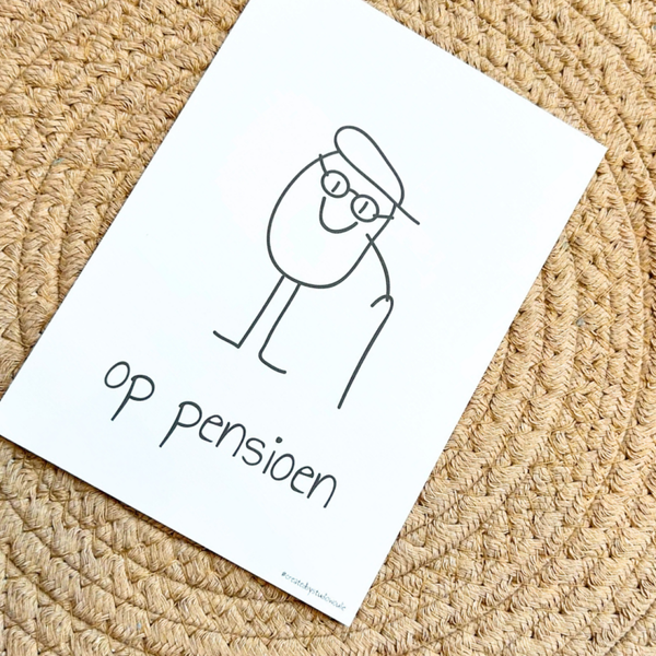 Wenskaart Pensioen man