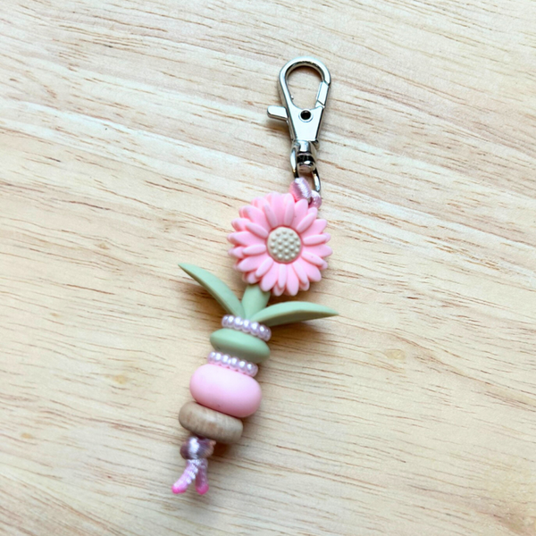 Siliconen sleutelhanger bloemen
