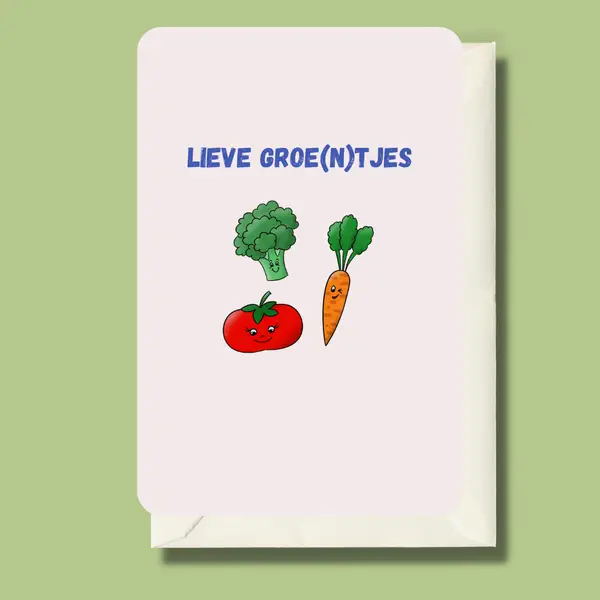 Wenskaart Lieve Groentjes