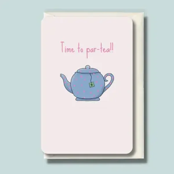 Wenskaart Time To Par-Tea