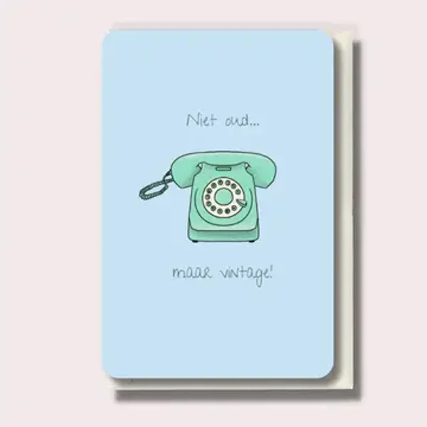 Wenskaart Niet Oud Vintage