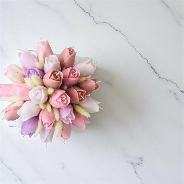 Boeket waxmelts Tulpen