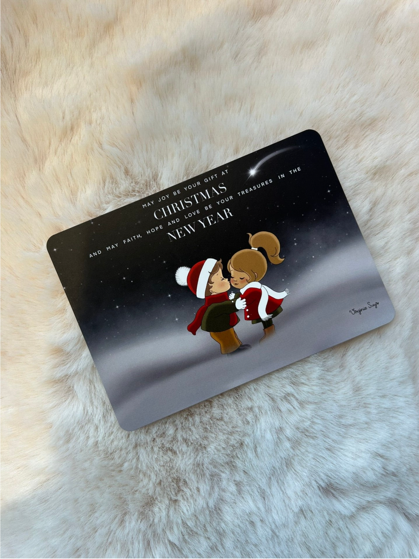 Wenskaart Kerst Shooting Star