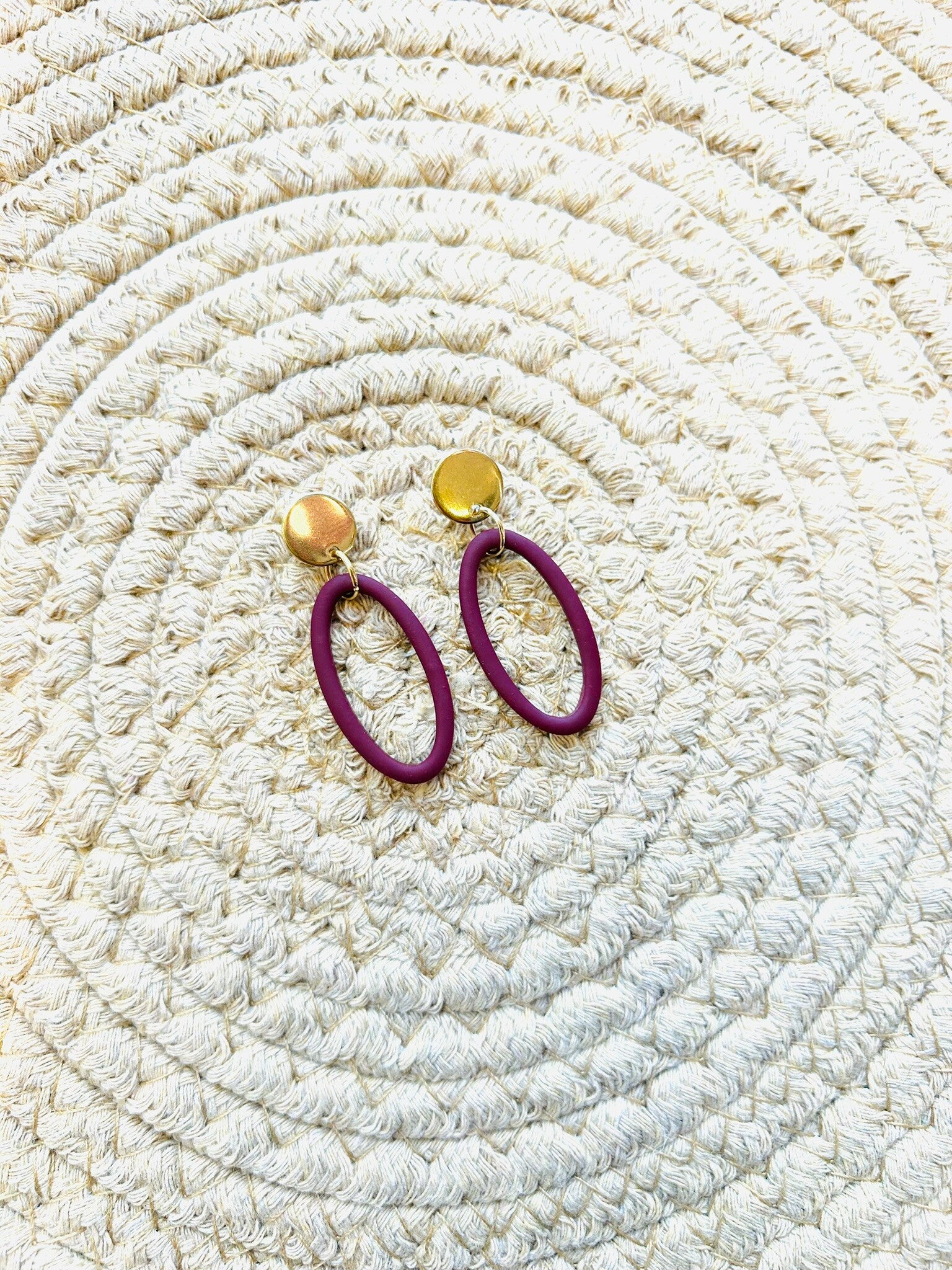 Oorbellen Burgundy Druppel