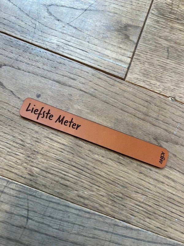 Bladwijzer leder meter