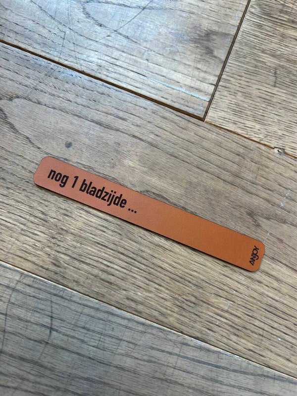 Bladwijzer leder nog 1 bladzijde