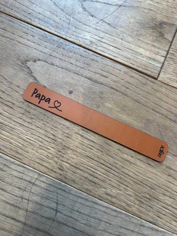 Bladwijzer leder papa