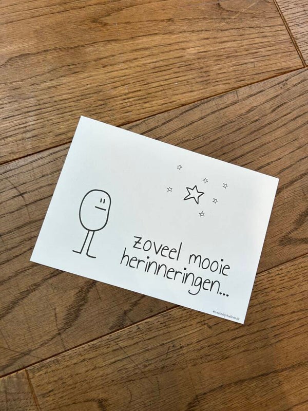 Wenskaart zoveel herinneringen