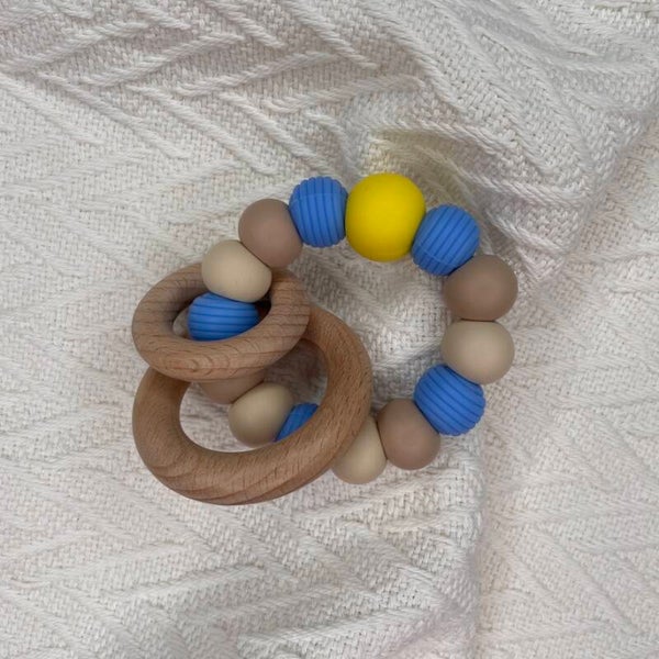 Bijspeeltje blauw/geel