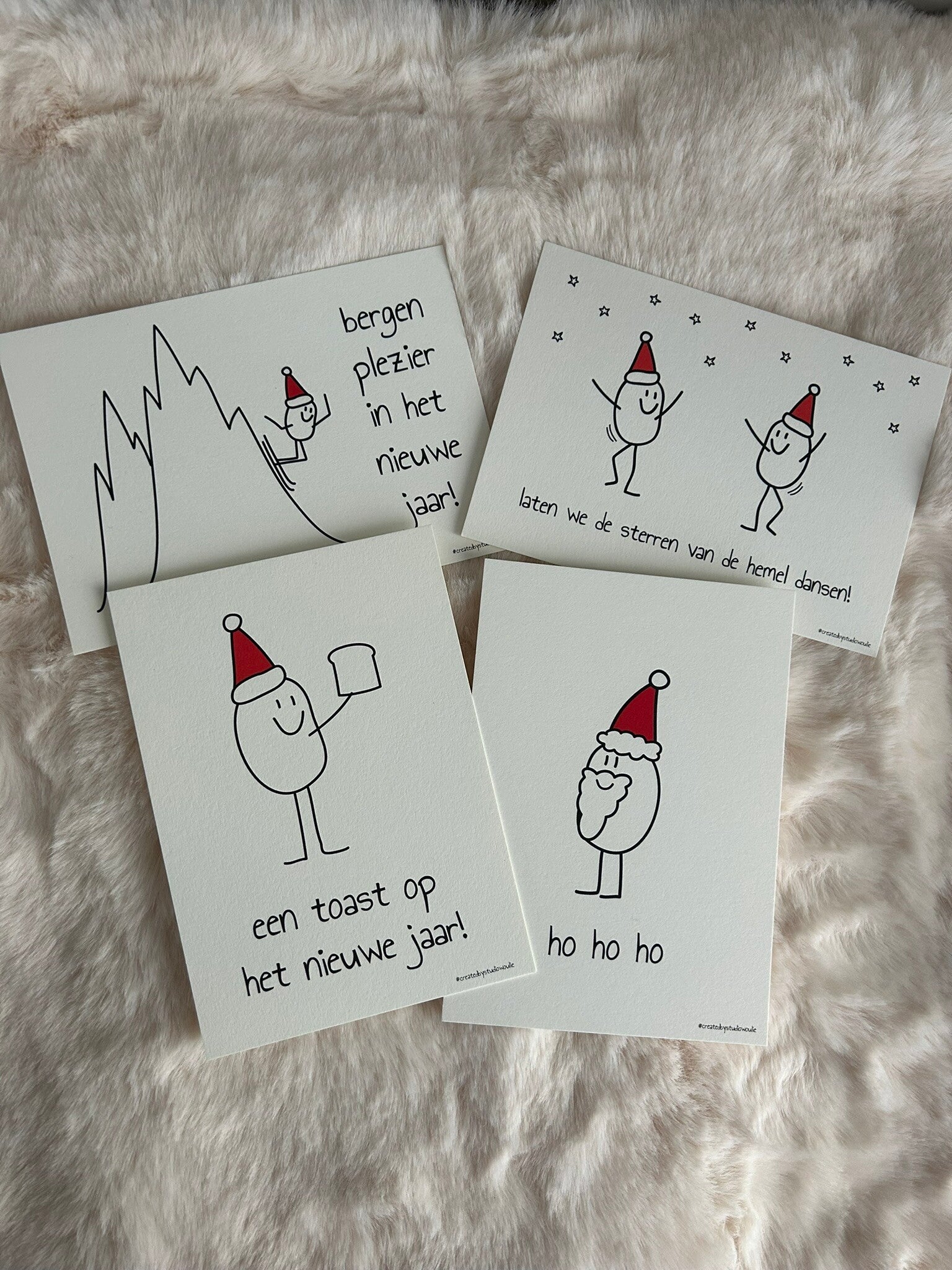 Kerstkaarten set Woulie