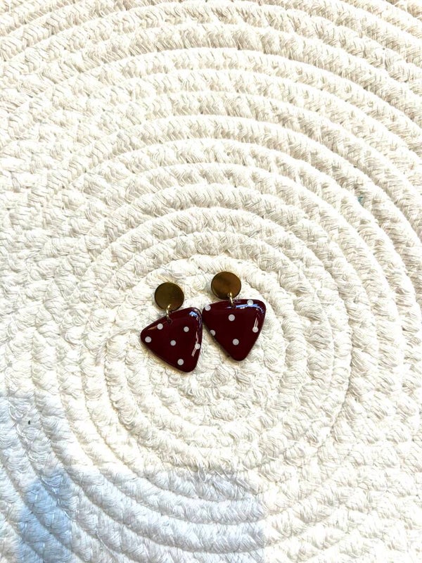 Oorbellen dots driehoek