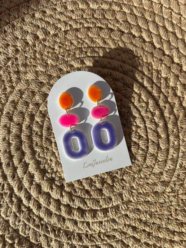 Oorbellen Faux Keramiek 3 kleuren