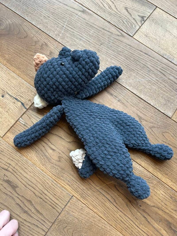 Knuffel Dino Blauw/Grijs