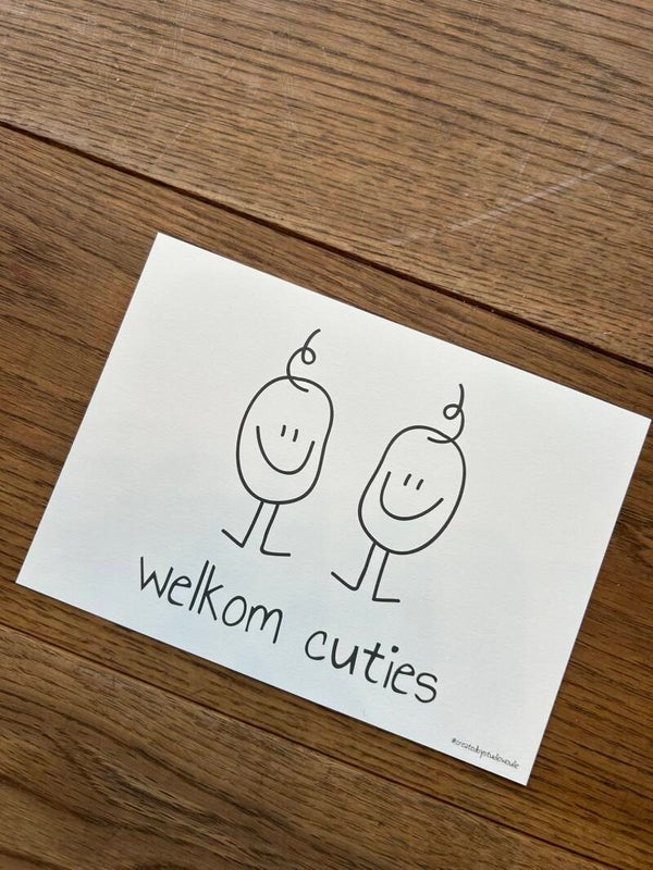 Wenskaart Welkom Cuties