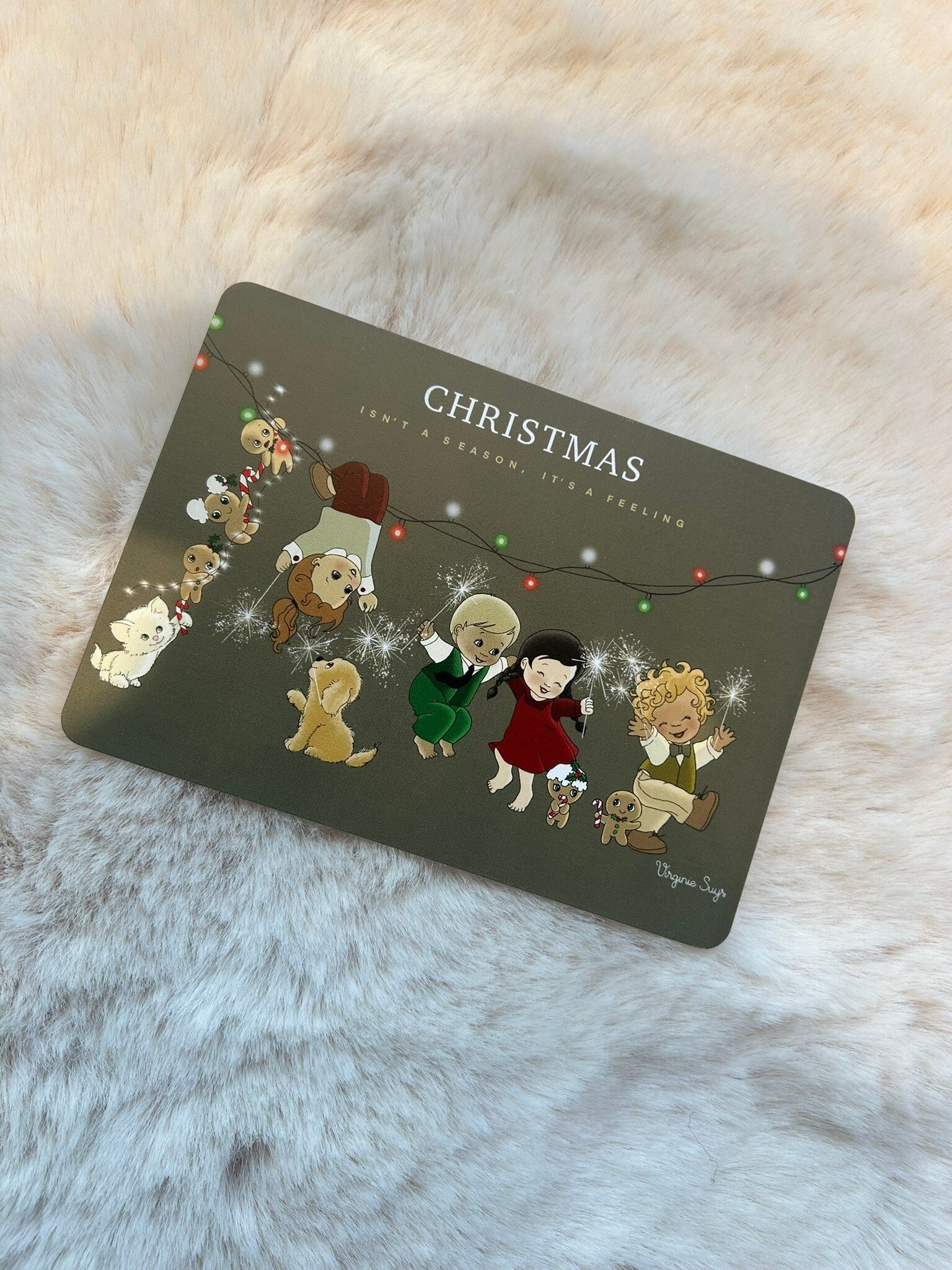 Wenskaart Kerst Boys Girls & Pets