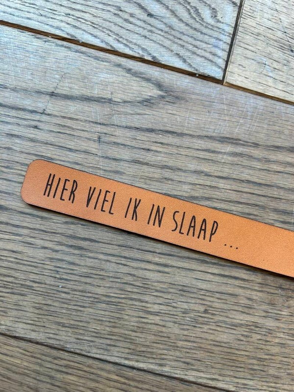 Bladwijzer Leder Slaap