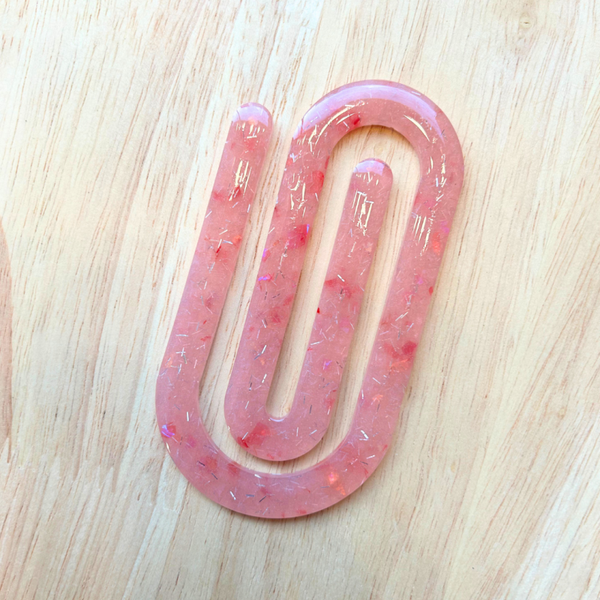 Bladwijzer paperclip roos