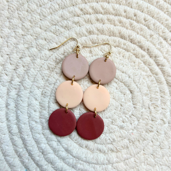 Oorbellen clay dot