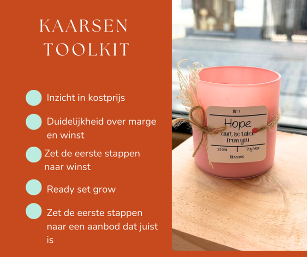 Excel Tool Kaarsen – Bereken eenvoudig je verkoopprijs