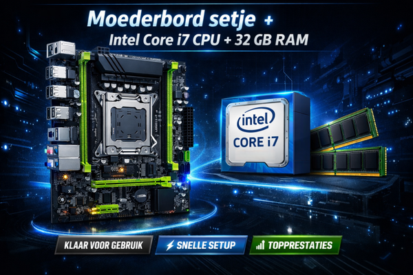 ⚡ Krachtige Moederbord‑Set + Intel Core i7 + 32 GB RAM
