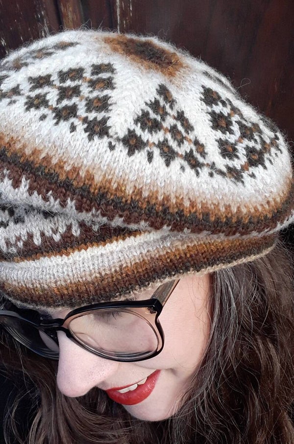 ENG Fair Isle leopard hat
