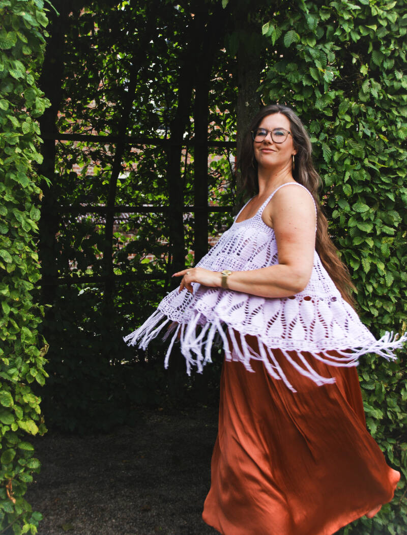 Dutch festival boho top, by mientjes breidomein