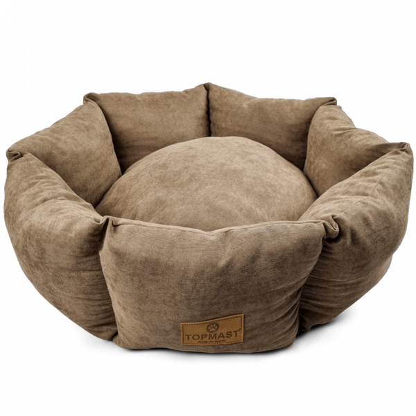 mand comfynest lichtbruin 65cm velours