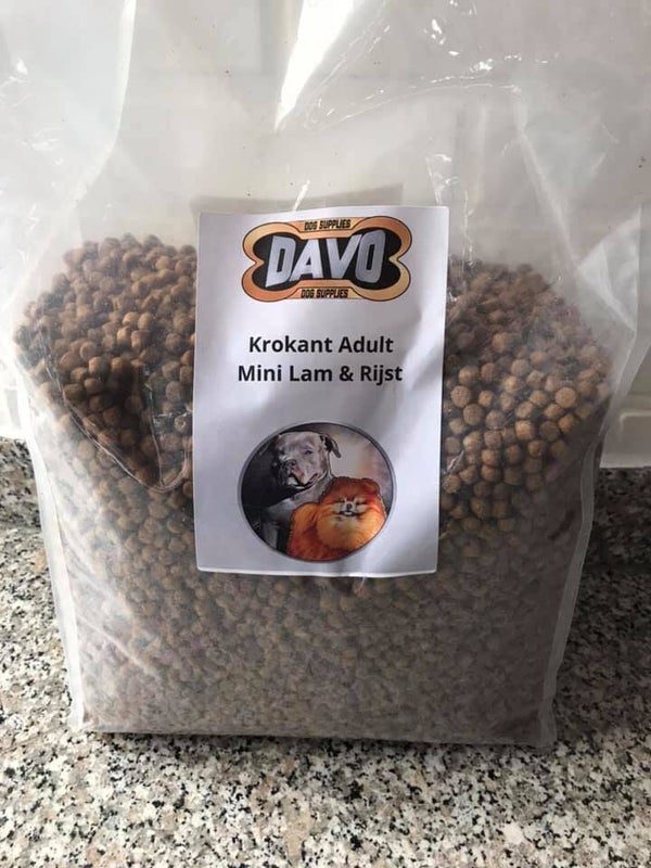 Davo Dog Supplies Krokant Adult Mini Lam & Rijst 4kg
