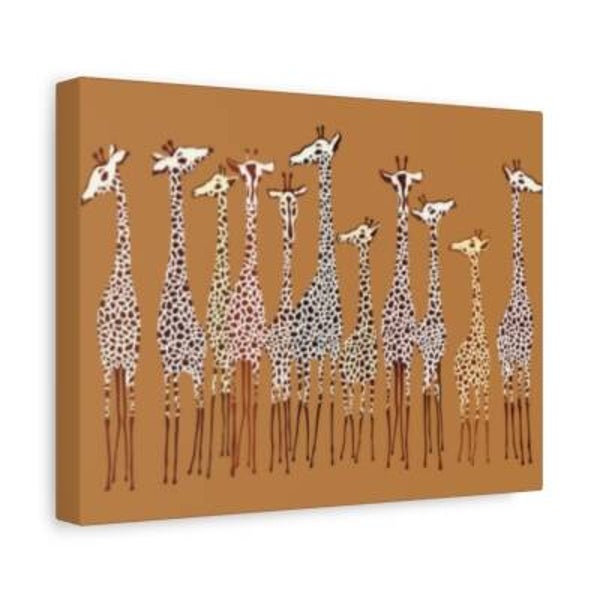 Giraffe Matte Canvas, Brown