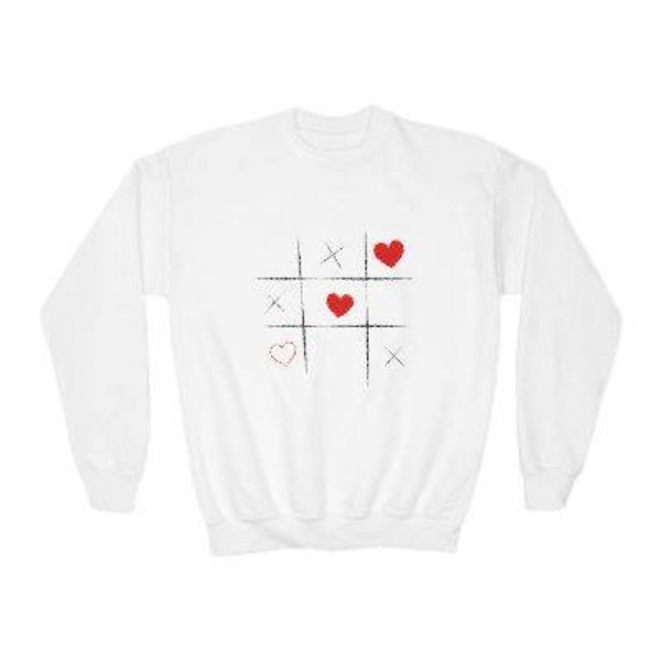 Girls hearts tic-tac-toe sweatshirt