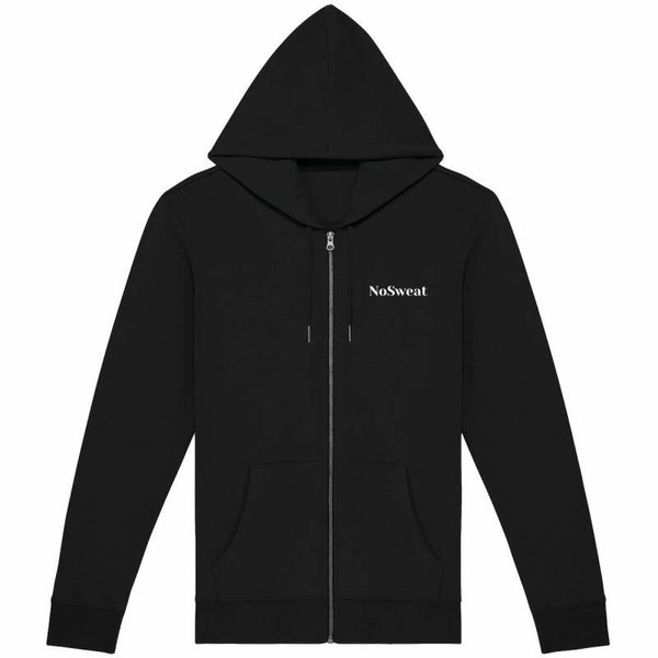 Sweat à capuche zippé unisexe noir NoSweat