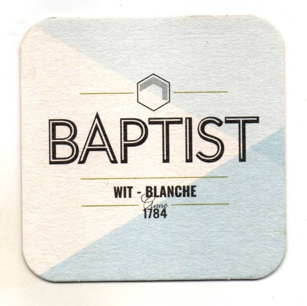 Sottobicchiere Baptist Wit anno 1784