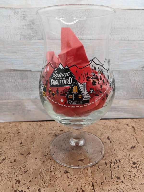 Bicchiere Chouffe Refuge du Chouffard cl 33